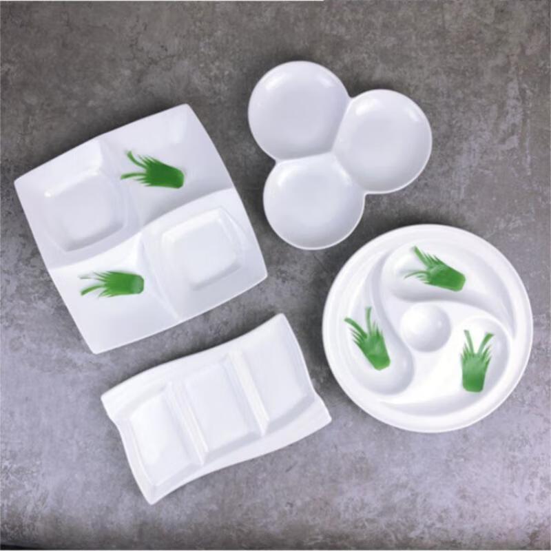 Qianxing Ceramic 3-Compartment Serving Plates