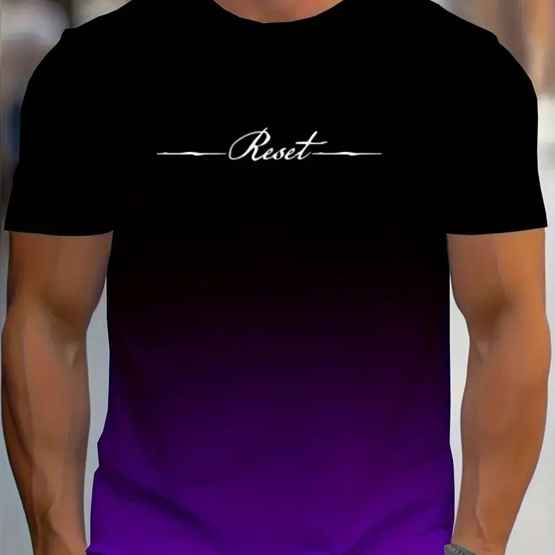 

Новая летняя мужская модная футболка с принтом в виде градиента, мужская футболка-топ 8XL фиолетовый