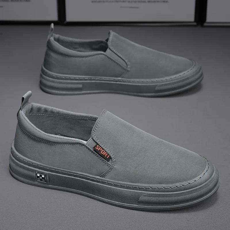 Fashion Breathable Summer Men's Canvas Shoe Comfortable Low-cut Vulcanized Shoes Men Espadrille Non-slip Casual Shoe Men Flats Shoes
