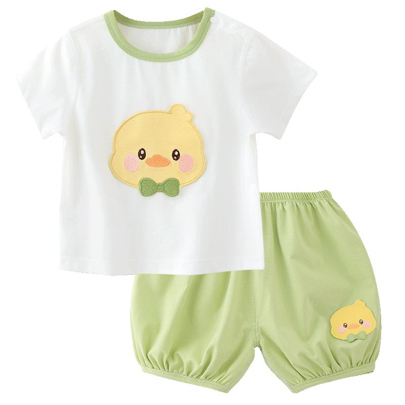 Youqi Baby Summer Thin Short Sleeve & Shorts Set 80