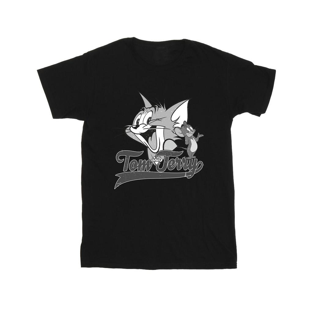 Tom And Jerry Mens Greyscale Square T-Shirt