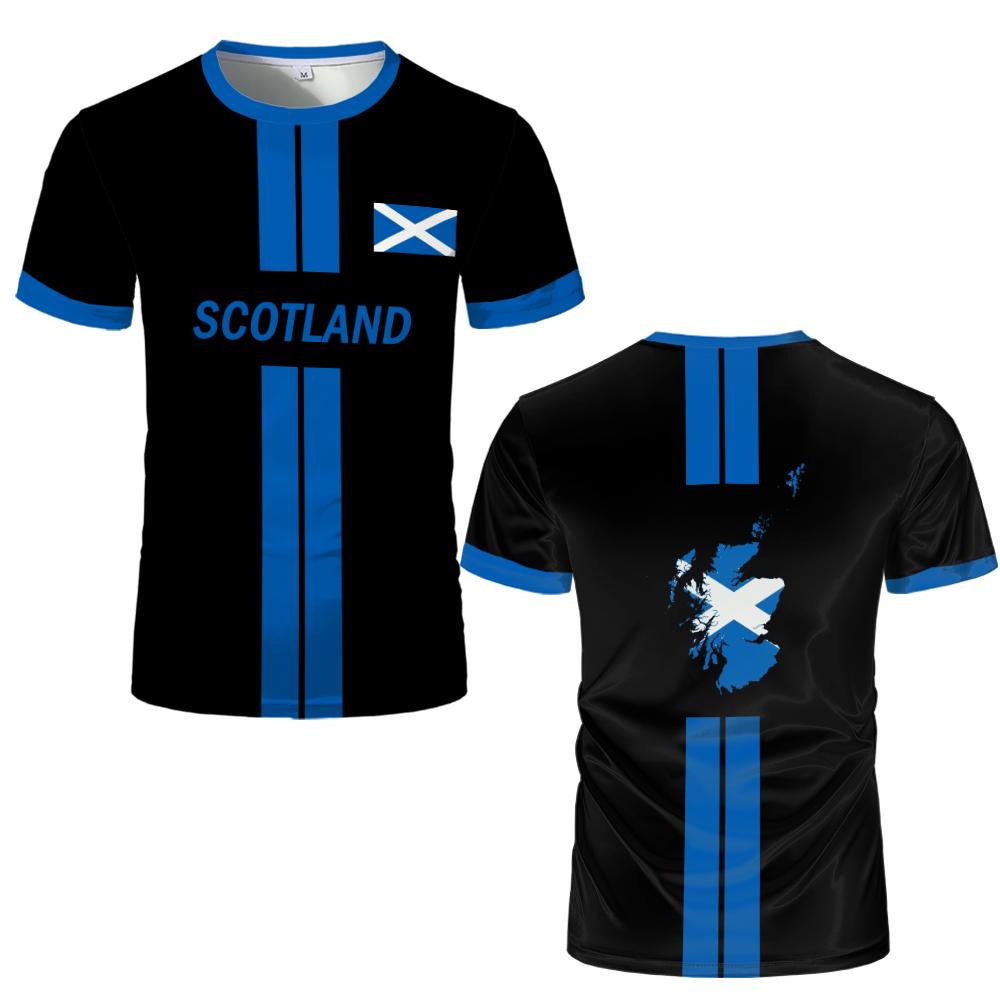 Scotland Flag Printed Jersey Men Fashion Football T-shirt Men's And Women's Casual Quick-drying And Breathable Training Uniform