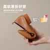Leather V-mouth single shoes women's thick heel square head soft leather soft sole not tired foot bow retro commuter shallow mouth Mary Jane