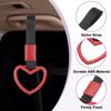 Car Steering Wheel Set of Rear Bumper Warning Interior Exterior Decoration for [PATIKIL] Heart-shaped Strap, 2, Ring, & Buses, Red/Black