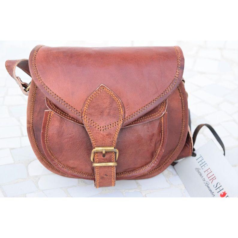 Handmade Leather Bag Purse for Women and Girls Small Satchel On the Go Genuine Leather Bag Retro look Leather Handbag Leather Satchel Bag