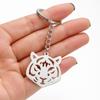 New Year Zodiac Tiger Stainless Steel Keychain - Cute, Colorfast Pendant Accessory