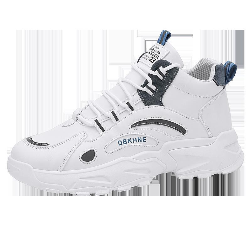 

Autumn and winter hot casual men s shoes anti-skid tide brand sports leisure youth niche design heightening small white tide shoes 43 синій