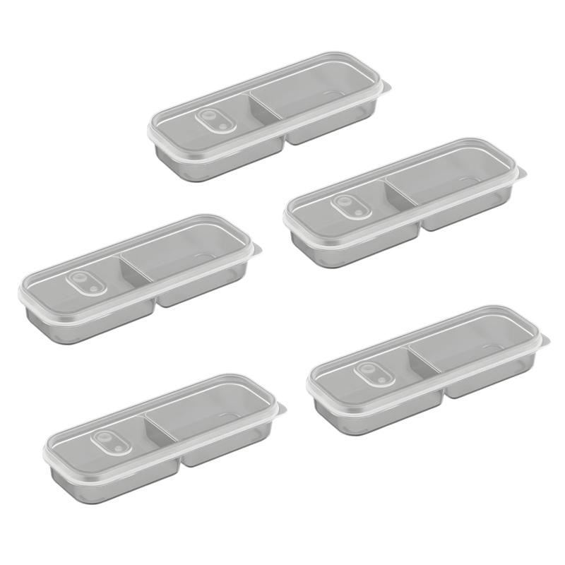 1/3/5Pcs Food Fruit Storage Box Multiple Compartments BPA Free Transparent Design Portable Refrigerator Freezer Organizer