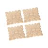 4Pcs Beautiful Flower Pattern Wood Carved Applique Furniture Decoration Garden Door Accessories