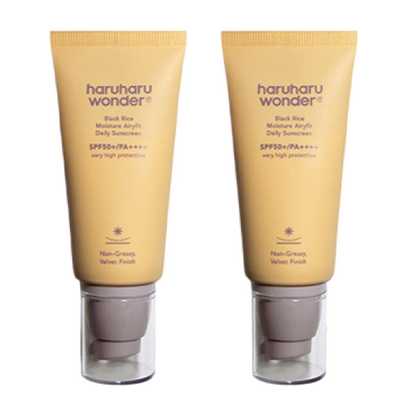 

HARUHARU WONDER Black Rice Moisture Airyfit Daily Sunscreen (Organic) 50ml × 2 pcs