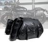 Universal Retro Motorcycle Saddlebag Throwover Saddlebags for Harley XL883 Honda Yamaha Suzuki PU Leather with Cup Side Gear Bag