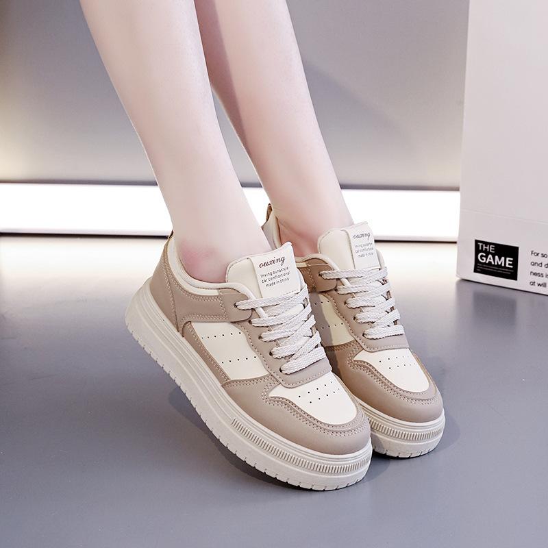 2025 spring little white shoes new Korean version ins female students height increase platform sports board shoes casual shoes female G7610