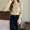 Fleece and Thickened Sweater Top for Women In Winter Semi-high-neck Pullover and Fitted Knitted Sweater Worn Inside