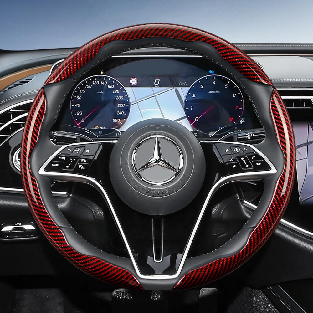 Geeignet für Mercedes-Benz Lenkradabdeckung mit Carbonfaser-Textur und segmentiertem Schnellverschluss-Design V g S a E C-Klasse Gle Glc Gla Glb Cls