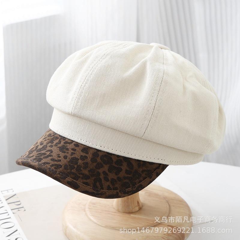 Autumn and winter new fashion octagonal hat children's trendy versatile British retro sunscreen beret
