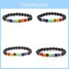 European And American Cross-border New Style Natural Volcanic Stone Bracelet Alloy Material Geometric Design
