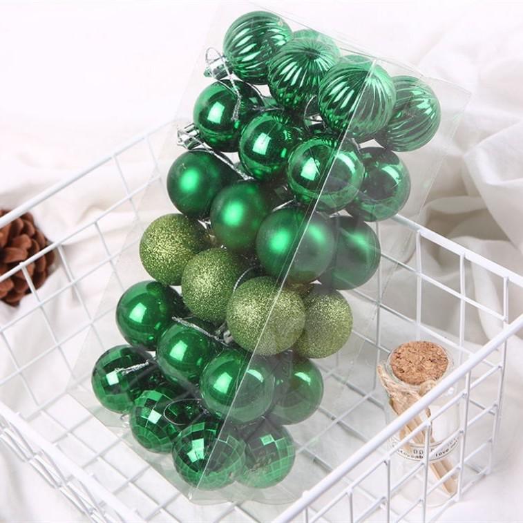 4CM Christmas Irregular Ball Set - 36 Electroplated Ornaments for Tree Decoration