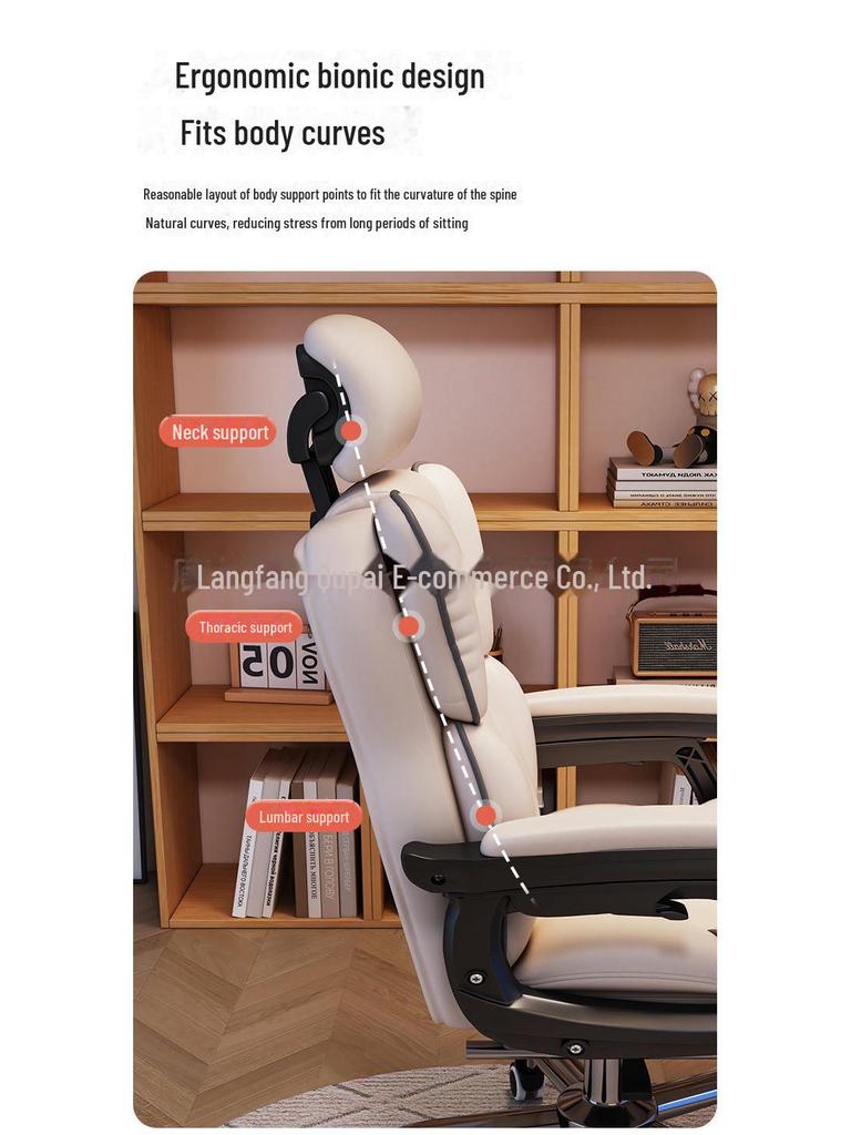 Ergonomic Gaming and Office Chair with Lumbar Support, Swivel Base, and Comfortable Backrest for Home or Dormitory Use.