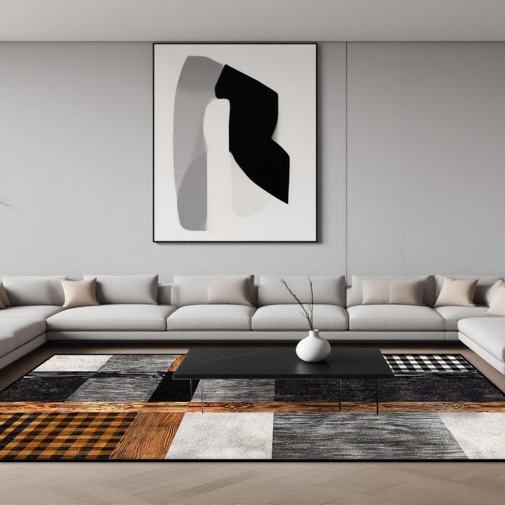 Modern Geometric Carpets for Living Room Bedroom Light Luxury Decoration Carpet Cloakroom Balcony Floor Mats Home Sofa Area Rugs