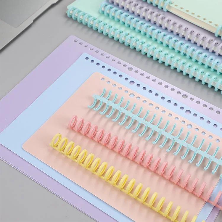 30-Loch-Binderring aus Kunststoff in Macaron-Farbe, schneidbar, selbstgemachter DIY-Binderring für lose Blätter, Notizbuch, Sammelalbum, Journal, Spule, Buchbinderring