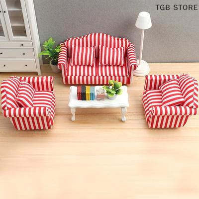 1/12 Living Room Furniture Decor Sofa Model Dollhouse Simulation Single/Double Sofa Micro Scene Props
