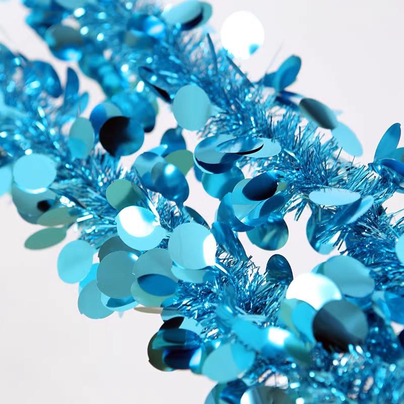 Shiny Ribbon Pull Flower Tinsel for New Year, Wedding, Birthday, and Indoor Festival Decoration