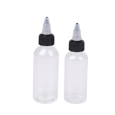 1Pc Transparent Twist Cap Empty Pet Plastic Juice Liquid Dropper Bottles Twist Top Cap Tattoo Pigment Ink Containers Makeup Tool