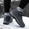 Herrenstiefel Winterstiefel Damenstiefel Plüschleder wasserdichte Turnschuhe Outdoor warme Stiefel Unisex Kletterschuhe Schnürstiefel Wanderstiefel Mann