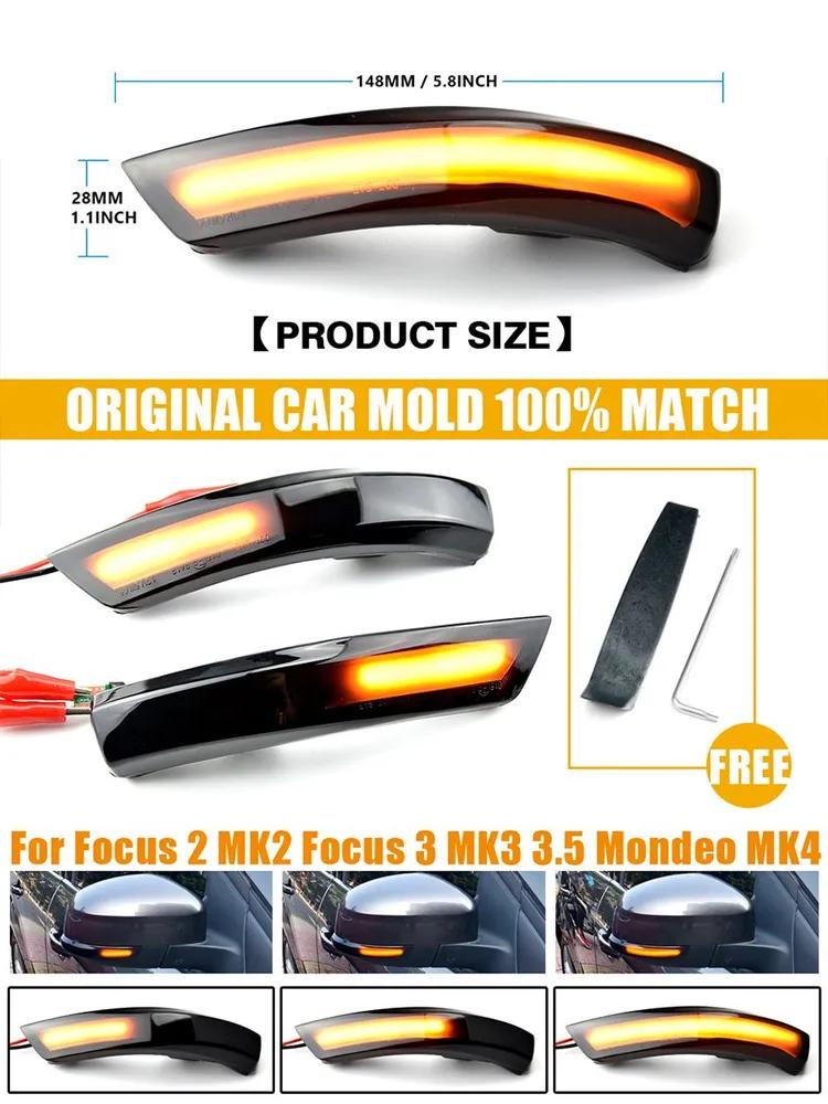 Lamp car 2 pc art. Dynamic LED turn lights For Ford Focus Mk2 Mk3 Mondeo Mk4