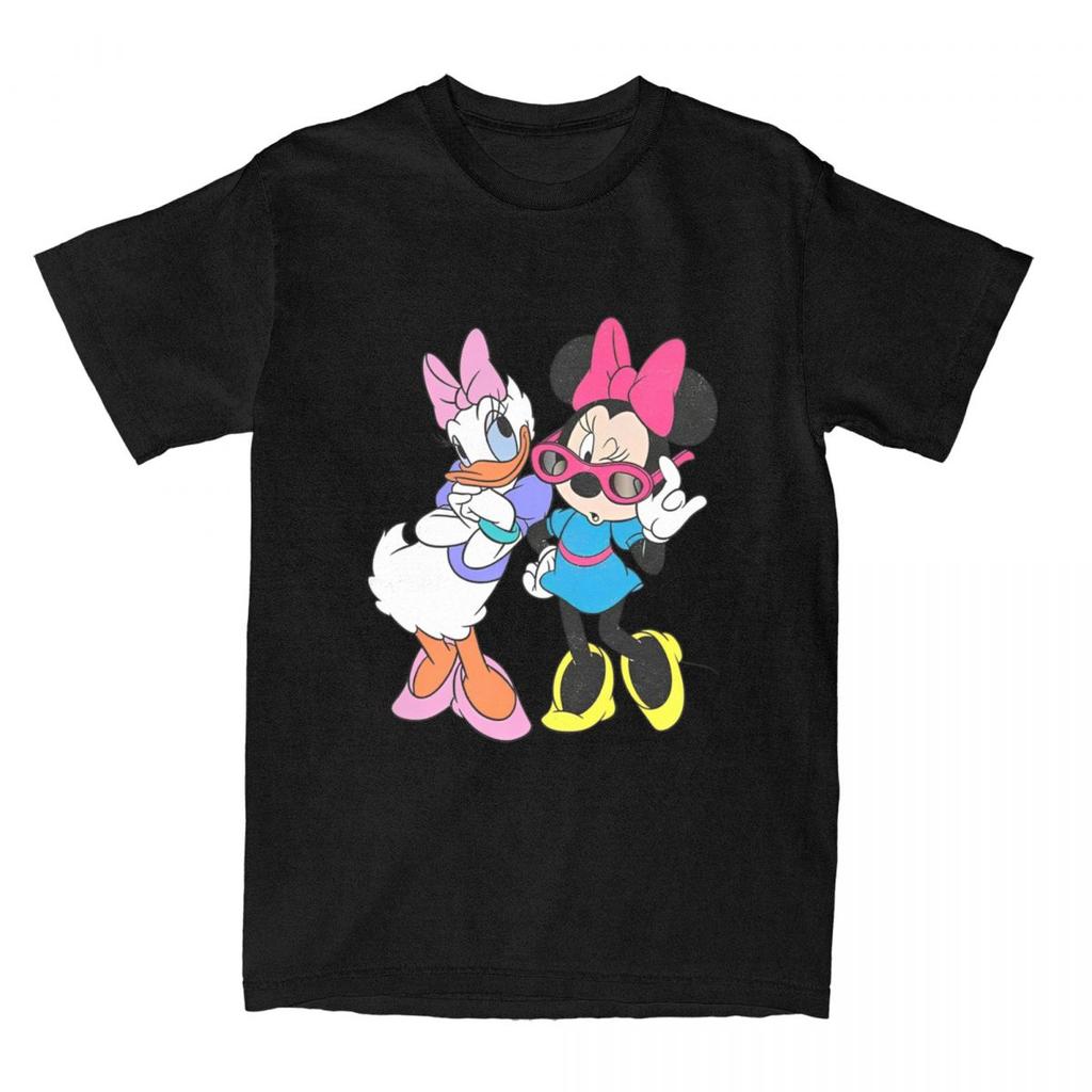 Streetwear T-Shirt Minnie Mickey Mouse Cotton T-Shirts Novelty Tshirt for Adult Child Summer Y2K Fun Pattern Short Sleeve Tops