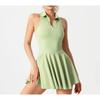 Polo Tennis Dress With Chest Pads&Shorts Soft High Stretchy Fitness Skorts Tummy Control Yoga Skirts Gym Clothing Activewear