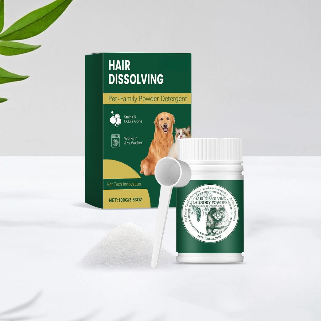Pet Hair Cleaning Powder, Effectively Hair From Clothes And Dissolves Laundry Detergent.