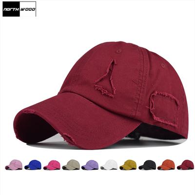 Northwood Solid Holes Cotton Baseball Cap For Women Adjustable Snapback Hat Dad Cap Mens Hip Hop Cap
