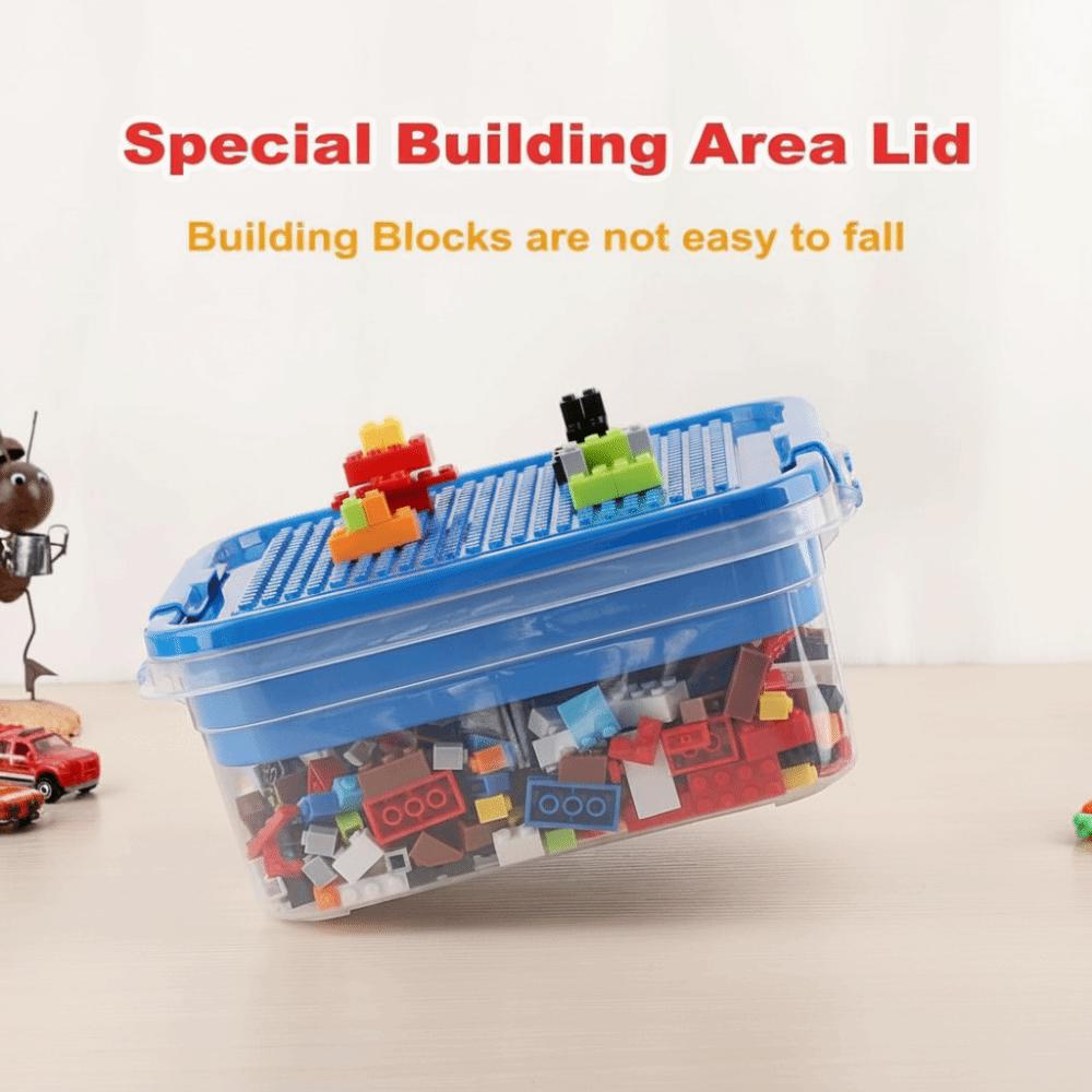Stackable Building Blocks Storage Box Dustproof Particle Holder Sealed Storage Jars Household