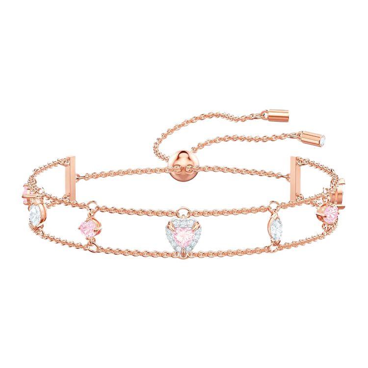 Swarovski One Delicate Heart Bracelet Women bracelet Rose-Gold 5446304 Box (Random Color)