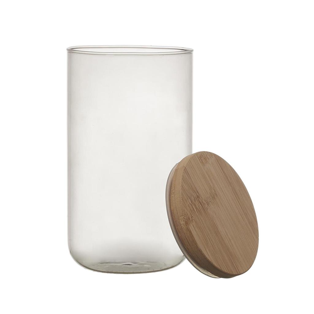 Glass Container With Lid 1L Gray