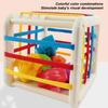 Baby Shape Sorter Set 6 Colorful Blocks Elastic Bands Educational Shape Sorter Sensory Toy