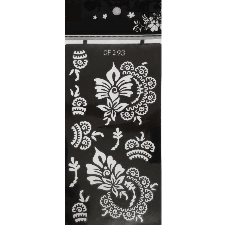 PET, Hollow Out Tattoo Template, Middle East India, Hannah Tattoo Sticker, Body Painting Template, Sticker Spray Painting, Body Painting Board