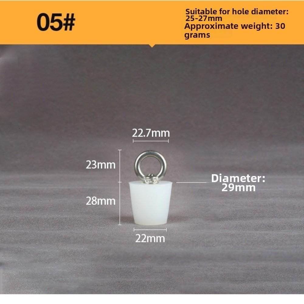 with Steel D Ring Conical Silicone Stopper Waterproof Sealing Plug Bung  Kitchen Sink