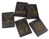 Set Of 5 Rectangular Shape Obsidian Elemental Quarter Spiritual Gift Reiki Healing
