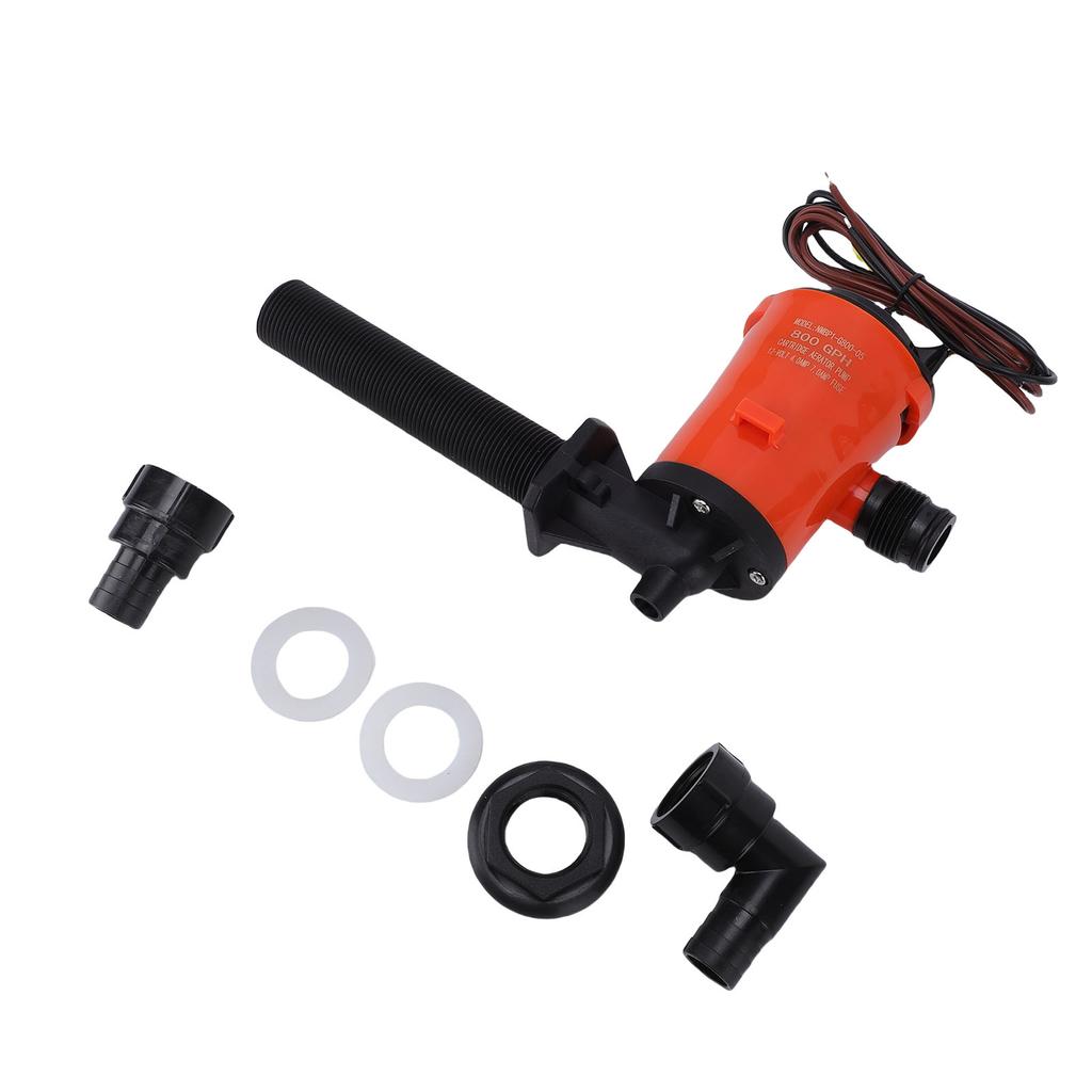 Submersible Bilge Pump 800GPH 4.0A DC Submersible Water Pump for RV Boat Yacht Fish Tank