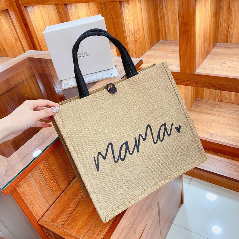 Taschen Leinentragetaschen Große Kapazität Premium Pendler-Mama-Taschen Kosmetiktaschen Aufbewahrungstaschen