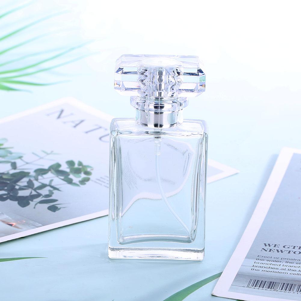 30ml Empty Glass Perfume Spray Bottle Portable Travel Size Reusable Odors Container Transparent