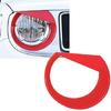 2x Front Light Bezel Headlight Cover Decor Ring Trim for Jeep Renegade 16-18 Red