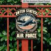 2D Flat, 1pc United States Air Force Vintage Airplane Aluminum Sign - Patriotic Military Wall Decor Military Room Decor, Man Cave, Patriotic Home