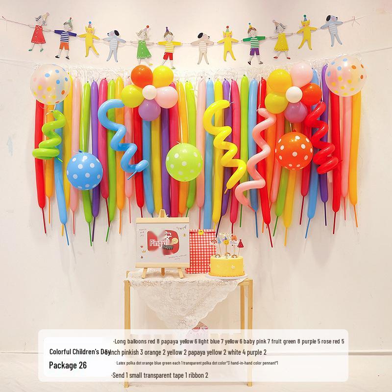 Bunte Spiralballons für Klassenzimmer- & Erstgeburtstagsdekorationen