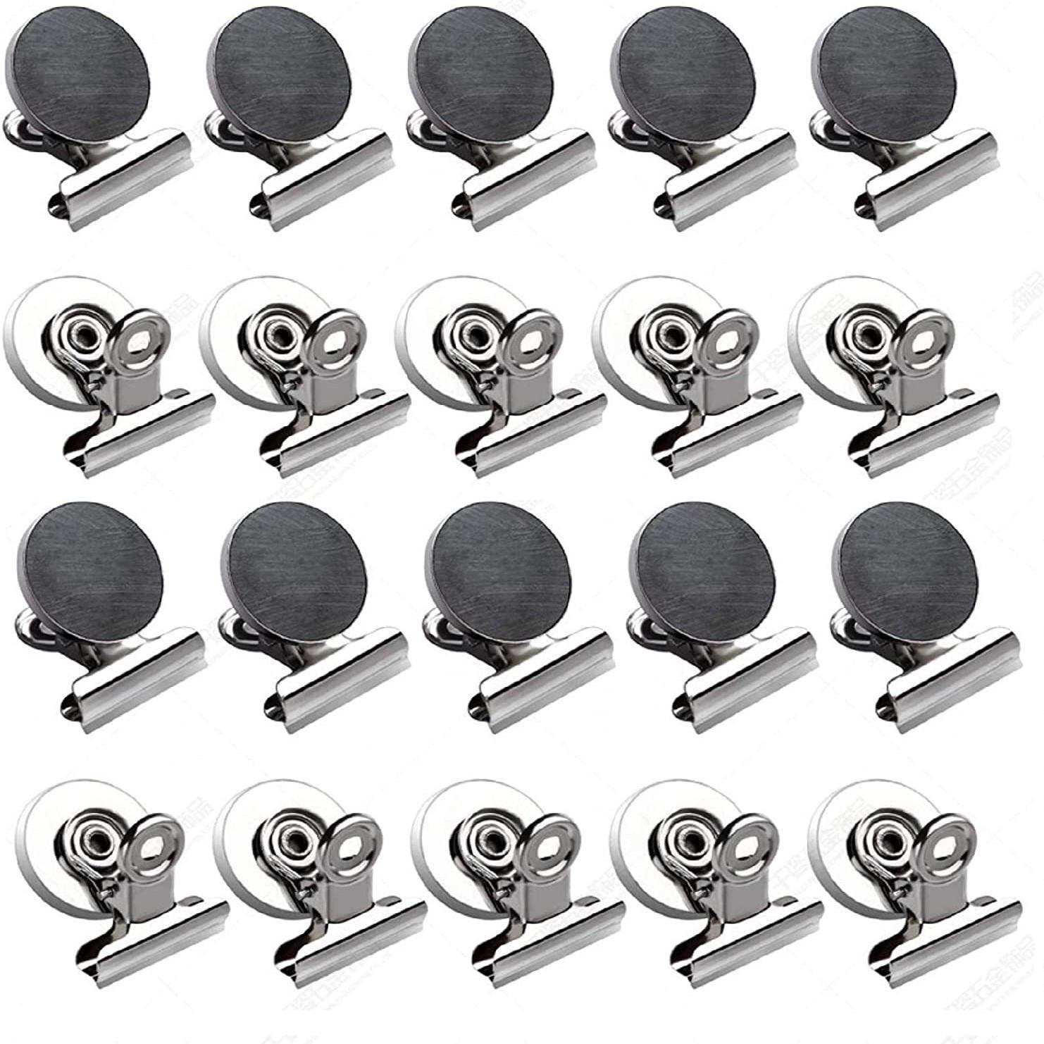 

31mm Round Magnetic Clips - 20pcs Set, Refrigerator Magnet Clips 31mm round magnetic clip (10 pcs/bag)