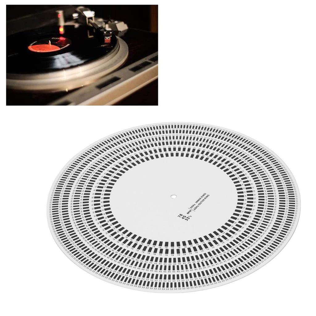 LP Music Enjoyment Adjustment Tool Disc Record Player Calibration Disc Record Adjustment Tool Stroboscope for Record Players - Black/White/1 - - -