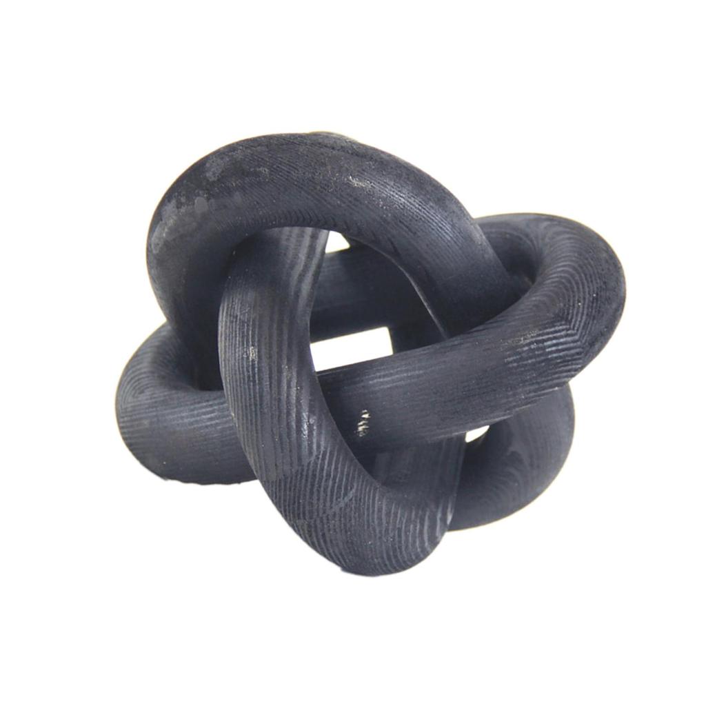 Wood Chain Ornaments 3 Link Wooden Knot for Home Farmhouse Hand Carved Accessory Collection Living Room Decor Handmade