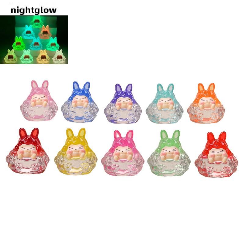 Kiki Lumious Resin Ornament Figures Blind Box Mini Toy Cartoon Doll Decor Car